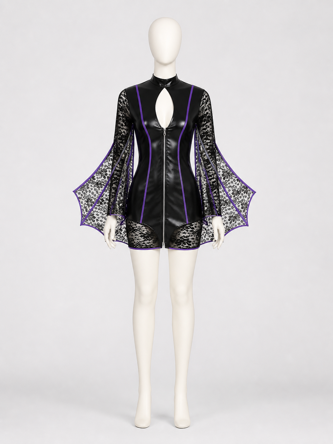 Witch Costume with Bat Wings, Sizes S-L Costumes detail