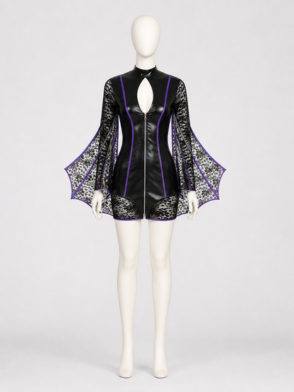 Witch Costume with Bat Wings, Sizes S-L Costumes detail