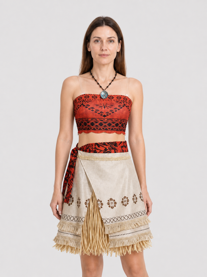 Moana Cosplay Costume Set with Skirt and Accessories Costume Accessories detail 3