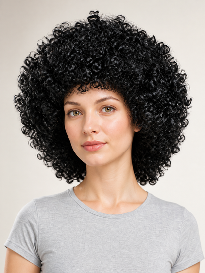 Black Voluminous Curly Costume Wig Costume Wigs detail 2