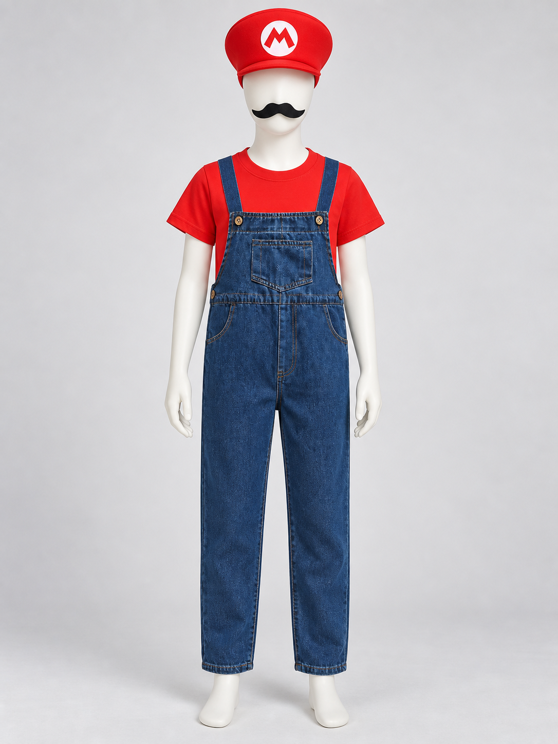 Children’s Mario Costume with Cap and Mustache product detail 2
