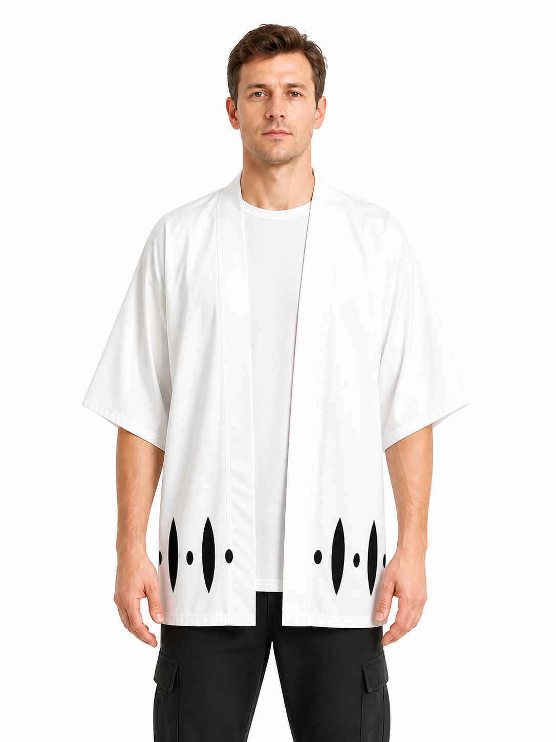 Bleach Shunsui Kyōraku Cosplay Costume, White with Black Pattern product detail 3