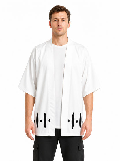Bleach Shunsui Kyōraku Cosplay Costume, White with Black Pattern product detail 3