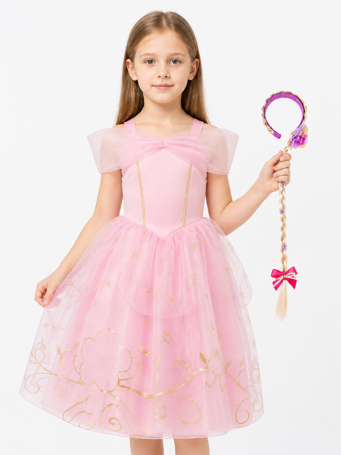 Children’s Halloween dress with bows and a braid product detail 3
