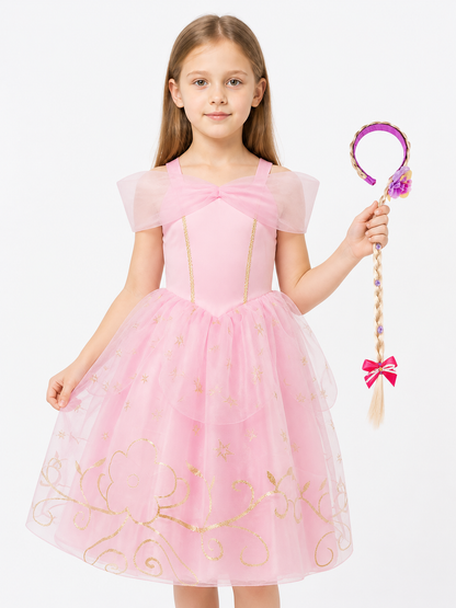 Children’s Halloween dress with bows and a braid product detail 3