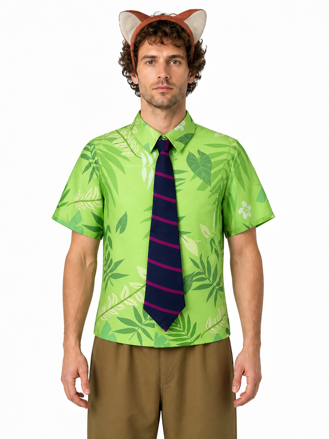 Costume Set: Shirt, Pants, Tie, and Headband Costume Headwear detail 2