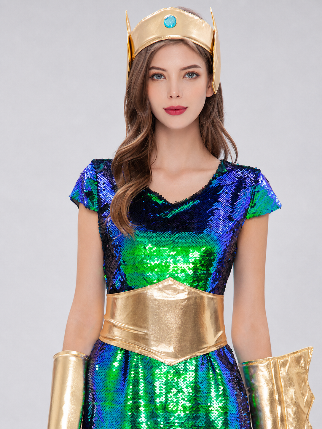 Sequin Mermaid-Silhouette Cosplay Dress