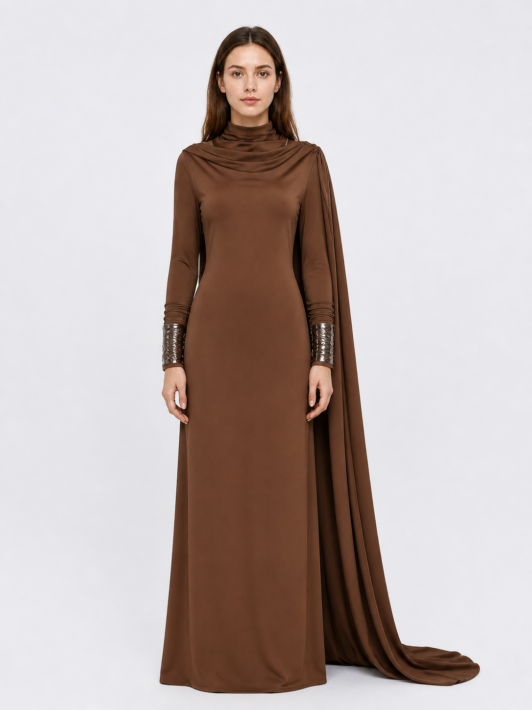 Brown High-Neck Cosplay Dress Costume Dresses detail 2