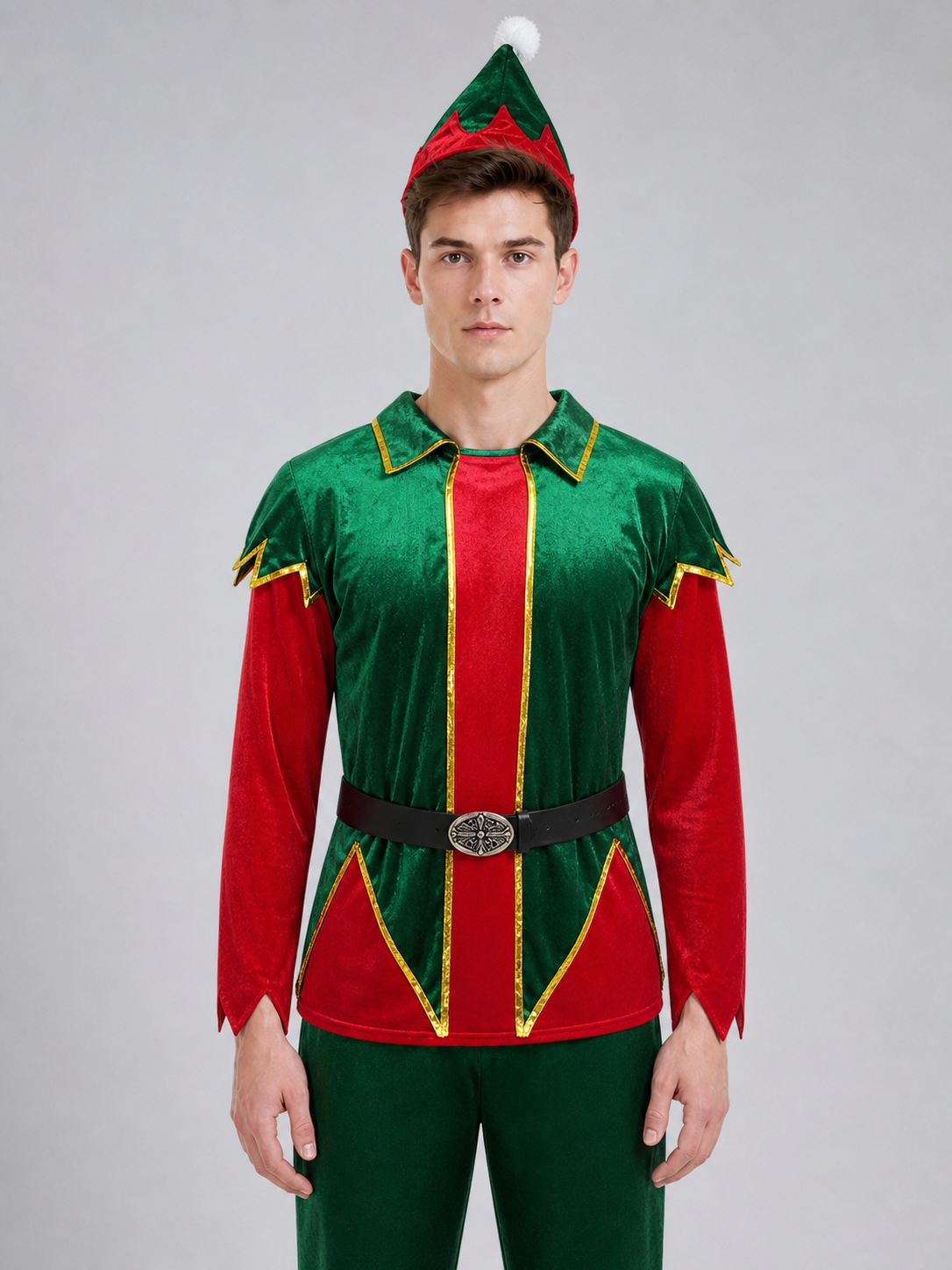 Christmas Elf Costume with Hat and Accessories