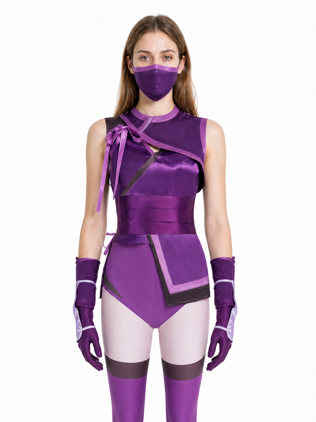 Ninja cosplay costume with cape, gloves, and mask Costume Capes detail 3