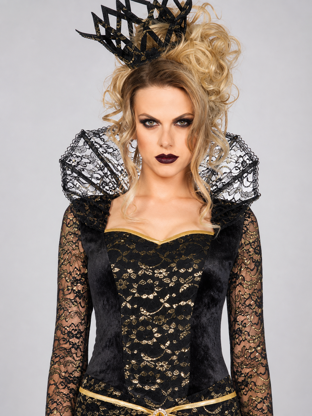 Gothic-Style Lace Costume Dress