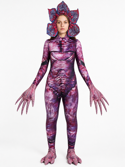 Carnivorous Flower Jumpsuit Costume with Hood and Claws Costumes detail 3