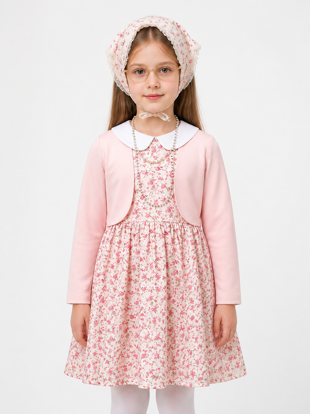 Children's carnival costume with a floral dress Costume Dresses detail 3