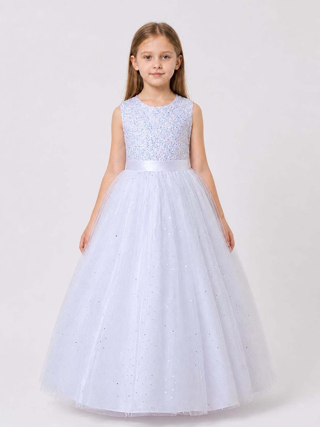 Long Princess Dress with Sequins and Pattern Costume Dresses detail 3