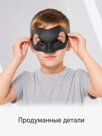 Black Carnival Mask for Halloween and Cosplay Costume Masks detail 2