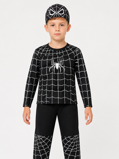 Children's Black and White Spider Costume, 3-Piece Set Costumes detail 3