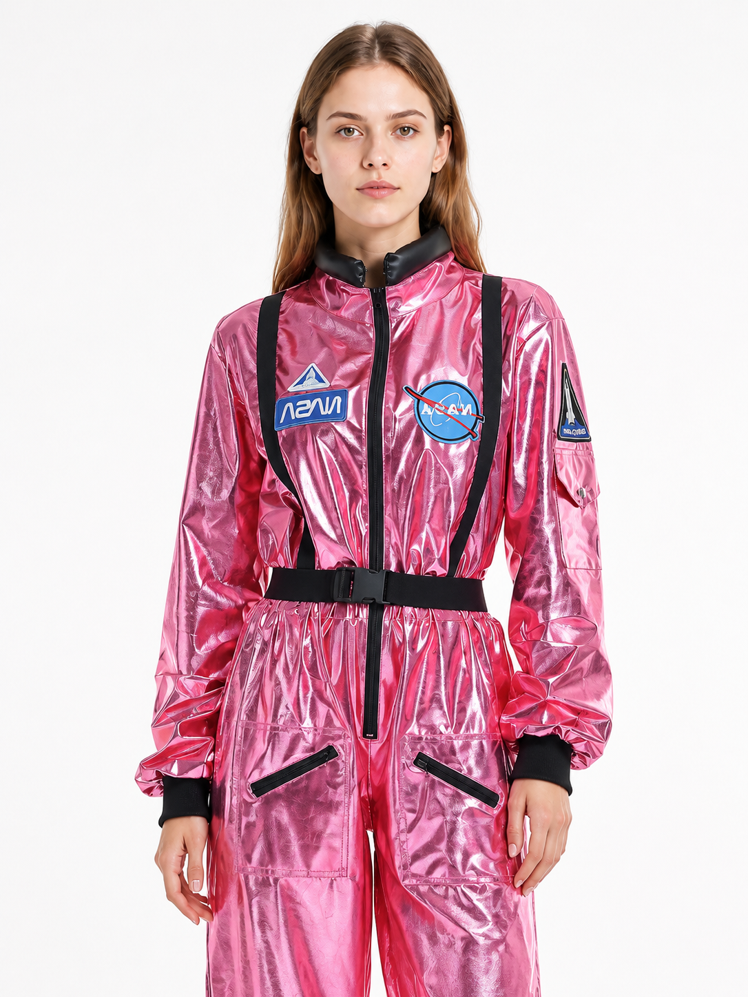 Pink Jumpsuit with Space Patches product detail 2