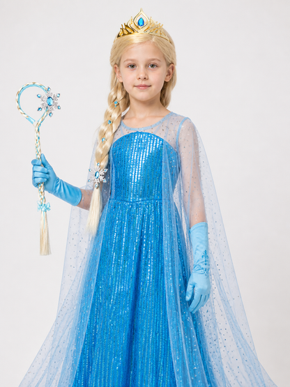 Snow Queen Carnival Costume with Sequins and Train Costumes detail 2
