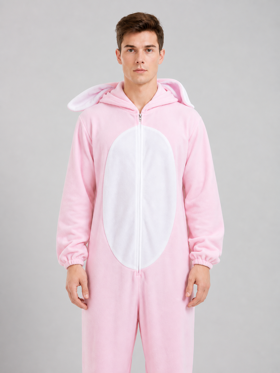 One-Piece Rabbit Costume with Hood and Ears