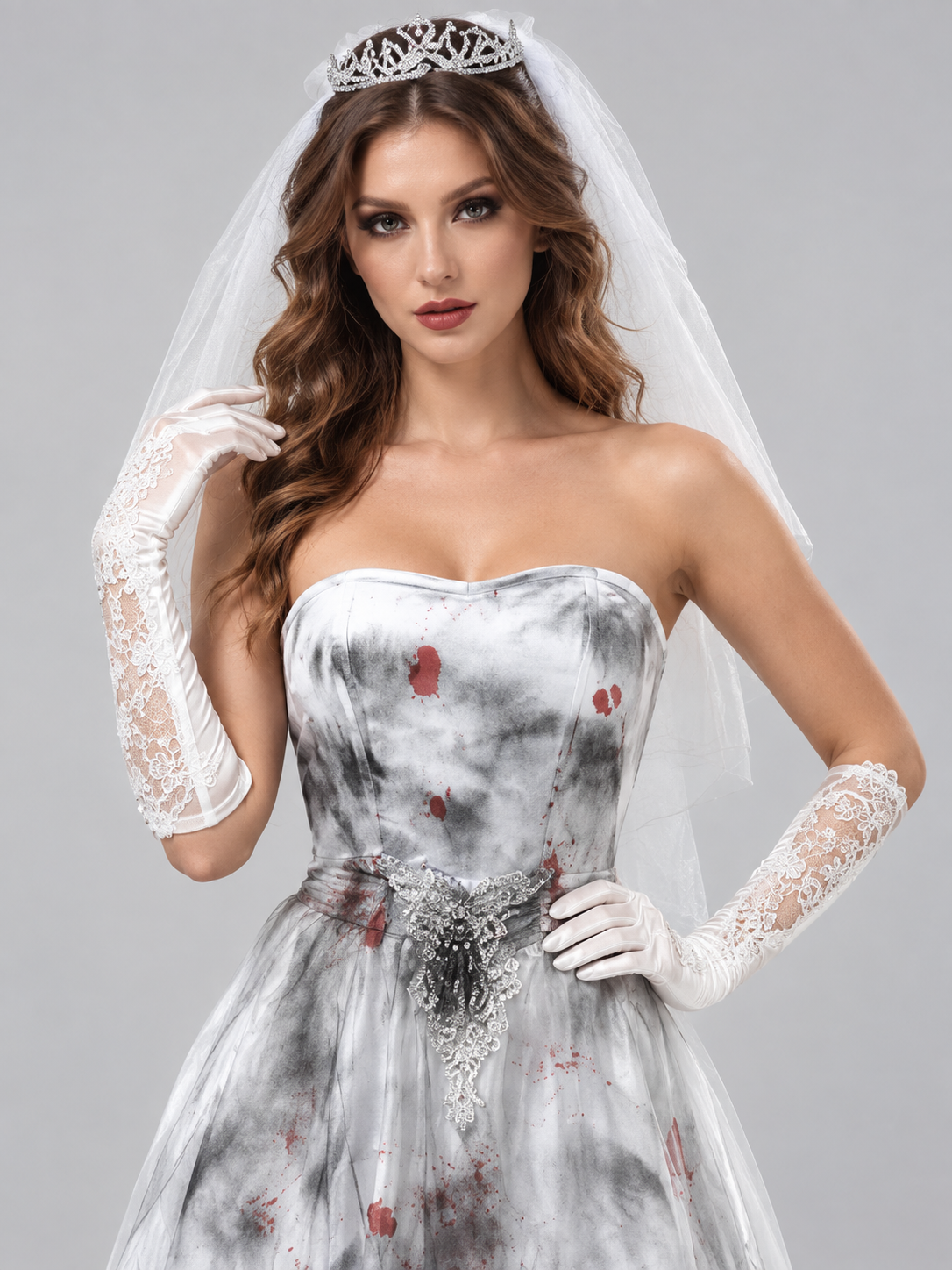 Ghost Halloween Costume with Crown