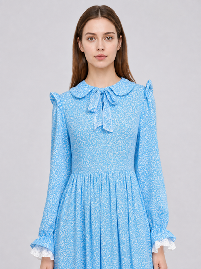 Long-Sleeve Dress with Bow and Ruffles Costume Dresses detail 2