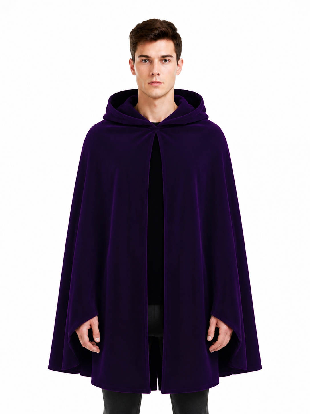 Long Hooded Cloak for Role-Playing Costume Capes detail 2