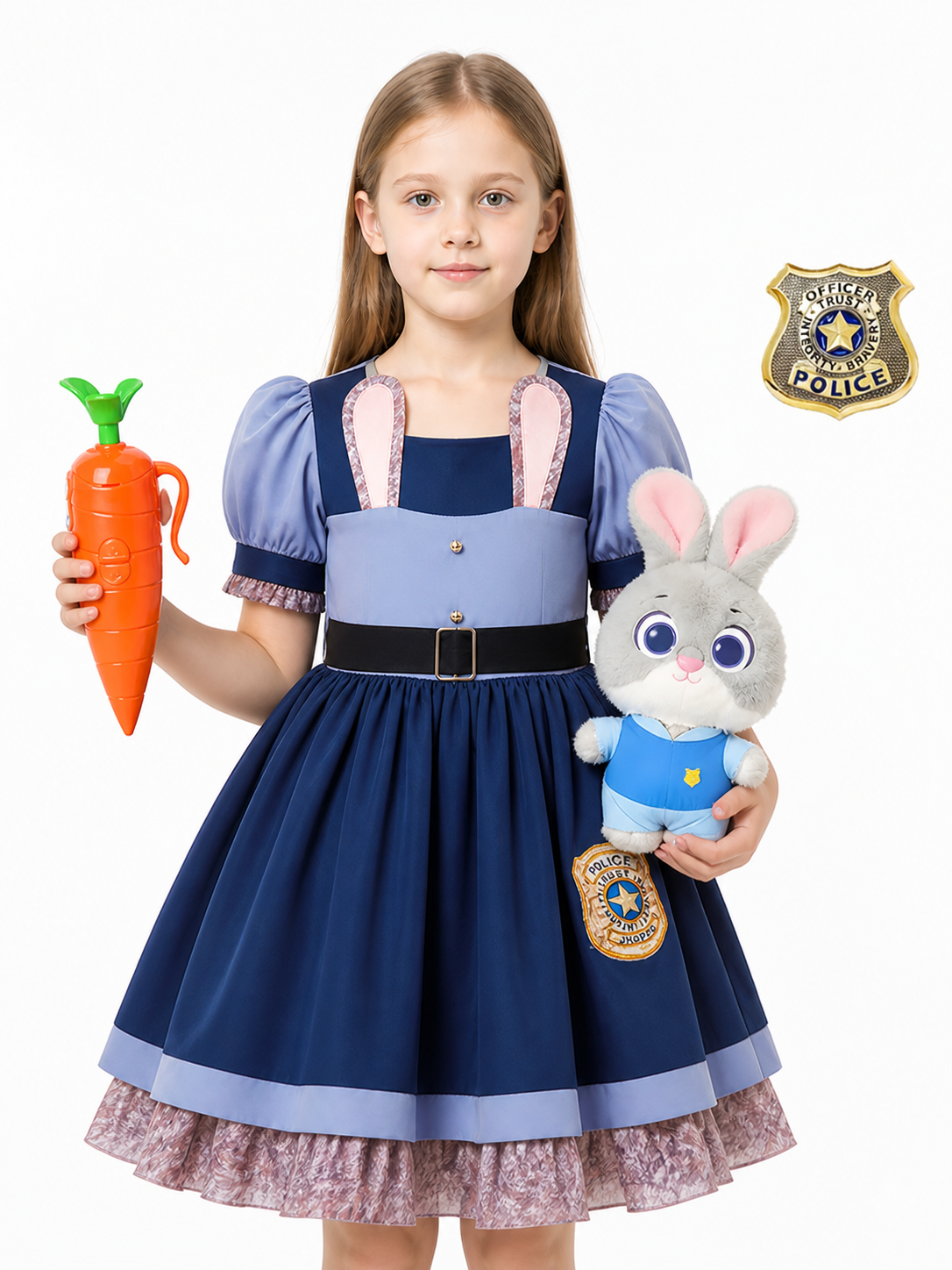 Children’s Police Rabbit Costume with Dress