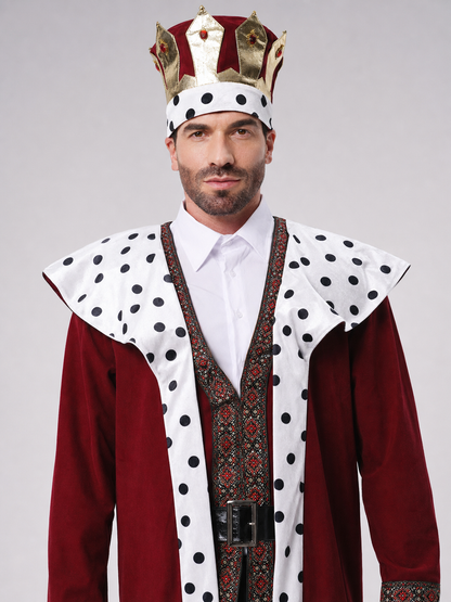 Carnival costume with cape and crown for cosplay