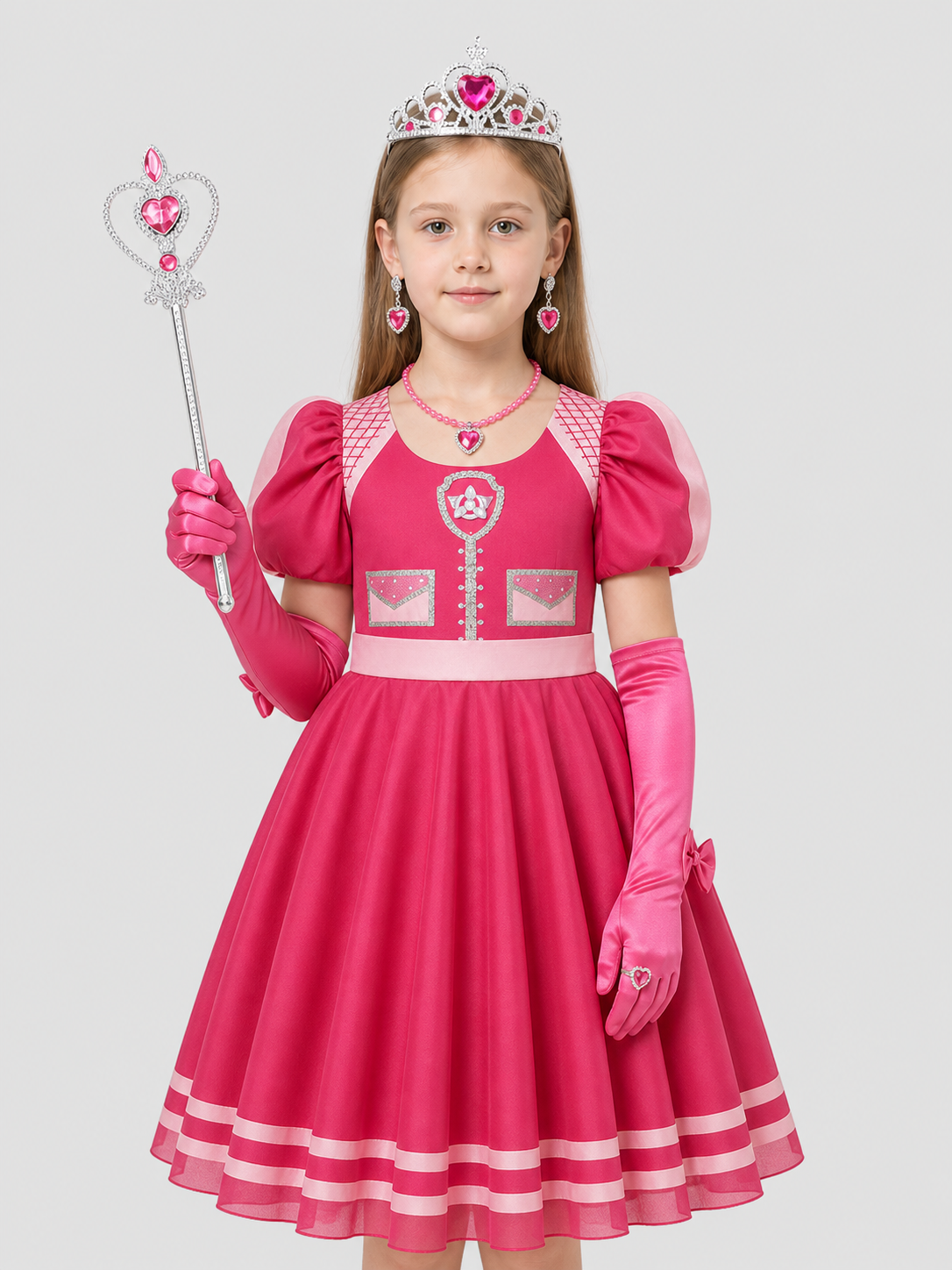 Poofy Princess Dress with Crown and Accessories Costume Dresses detail 3