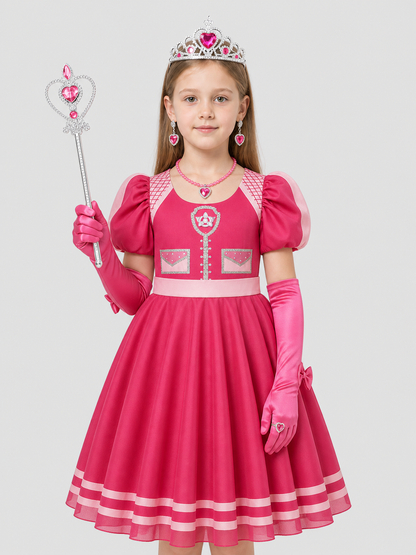 Poofy Princess Dress with Crown and Accessories Costume Dresses detail 3