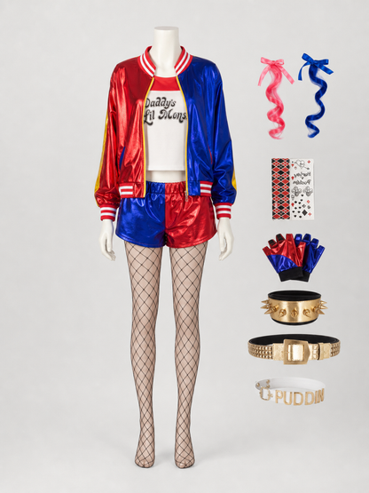 Harley Quinn Costume, Cosplay Set Costumes detail 3