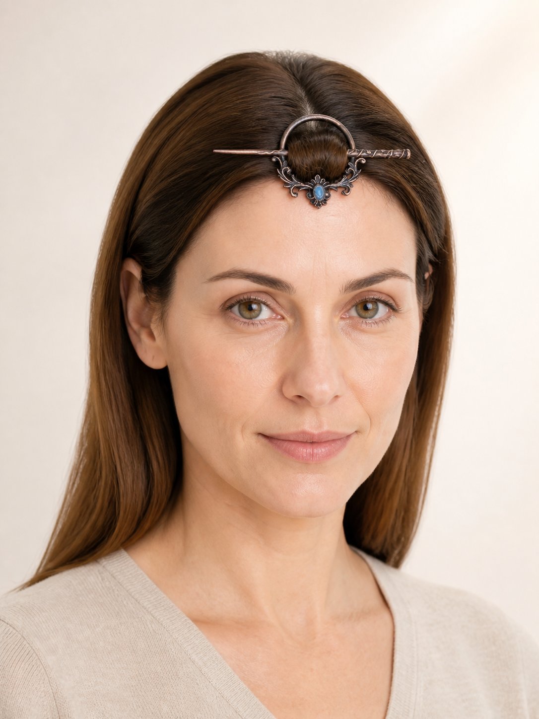 Gothic Halloween Hair Clips, Blue, Silver, Black Costumes detail 2