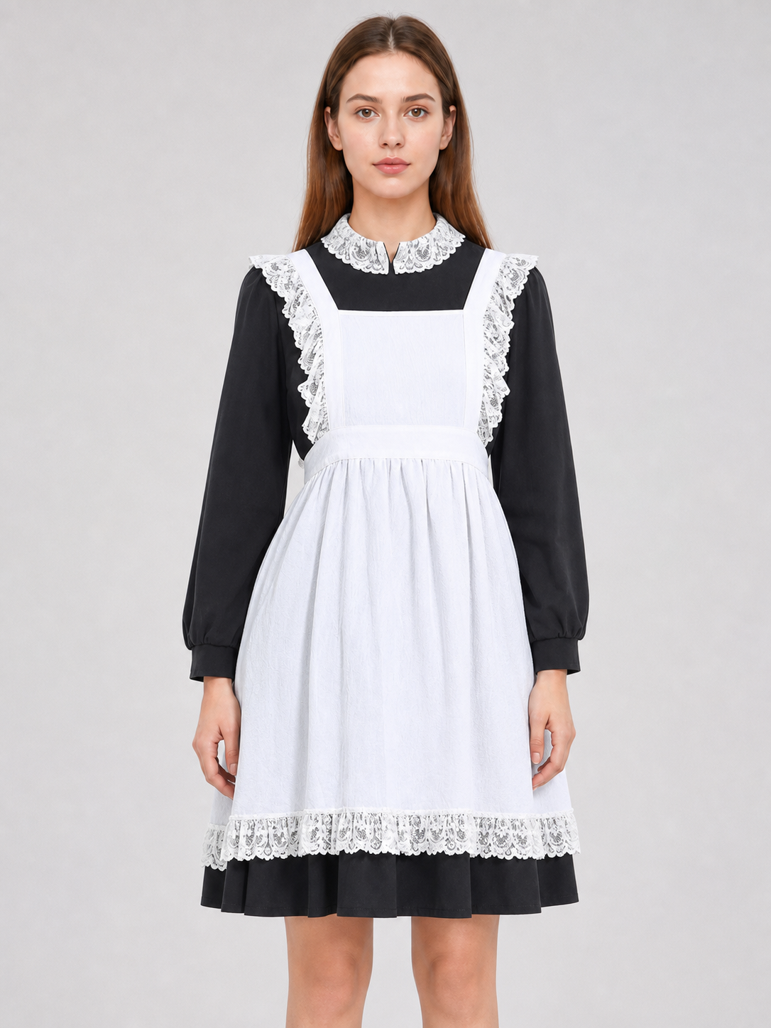 Vintage-Style Maid Costume with Apron