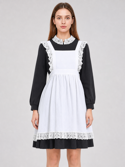 Vintage-Style Maid Costume with Apron