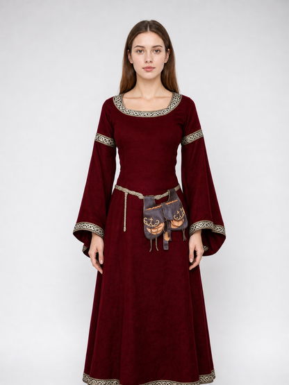 Medieval Renaissance-Style Dress with Sleeves