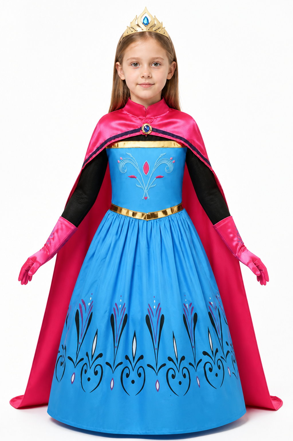 Princess Costume with Cape and Crown Costume Capes detail 3