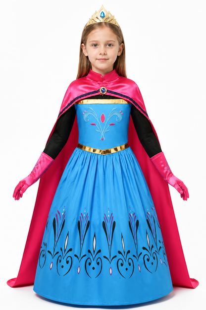 Princess Costume with Cape and Crown Costume Capes detail 3