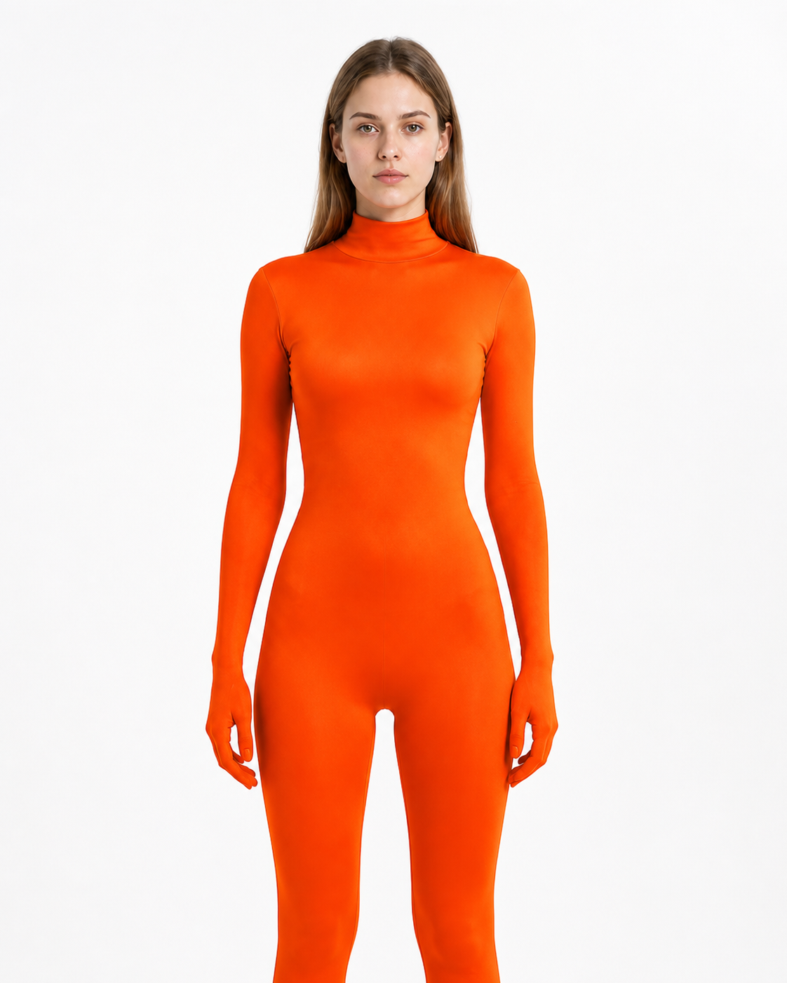 Fitted jumpsuit with gloves and socks, orange product detail 3