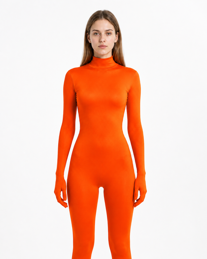 Fitted jumpsuit with gloves and socks, orange product detail 3