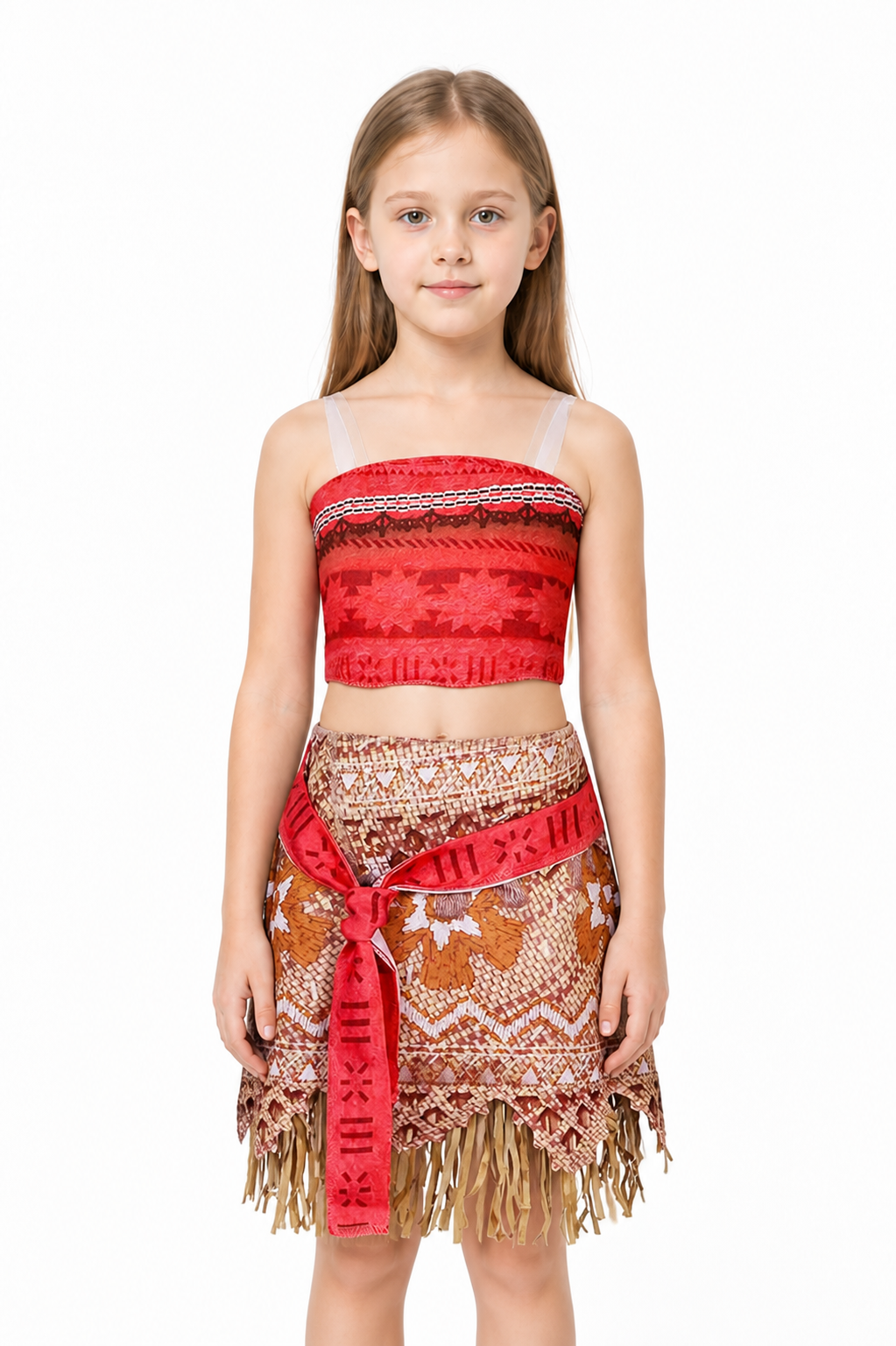 Children's Moana Costume with Skirt and Top for Halloween Costumes detail 3