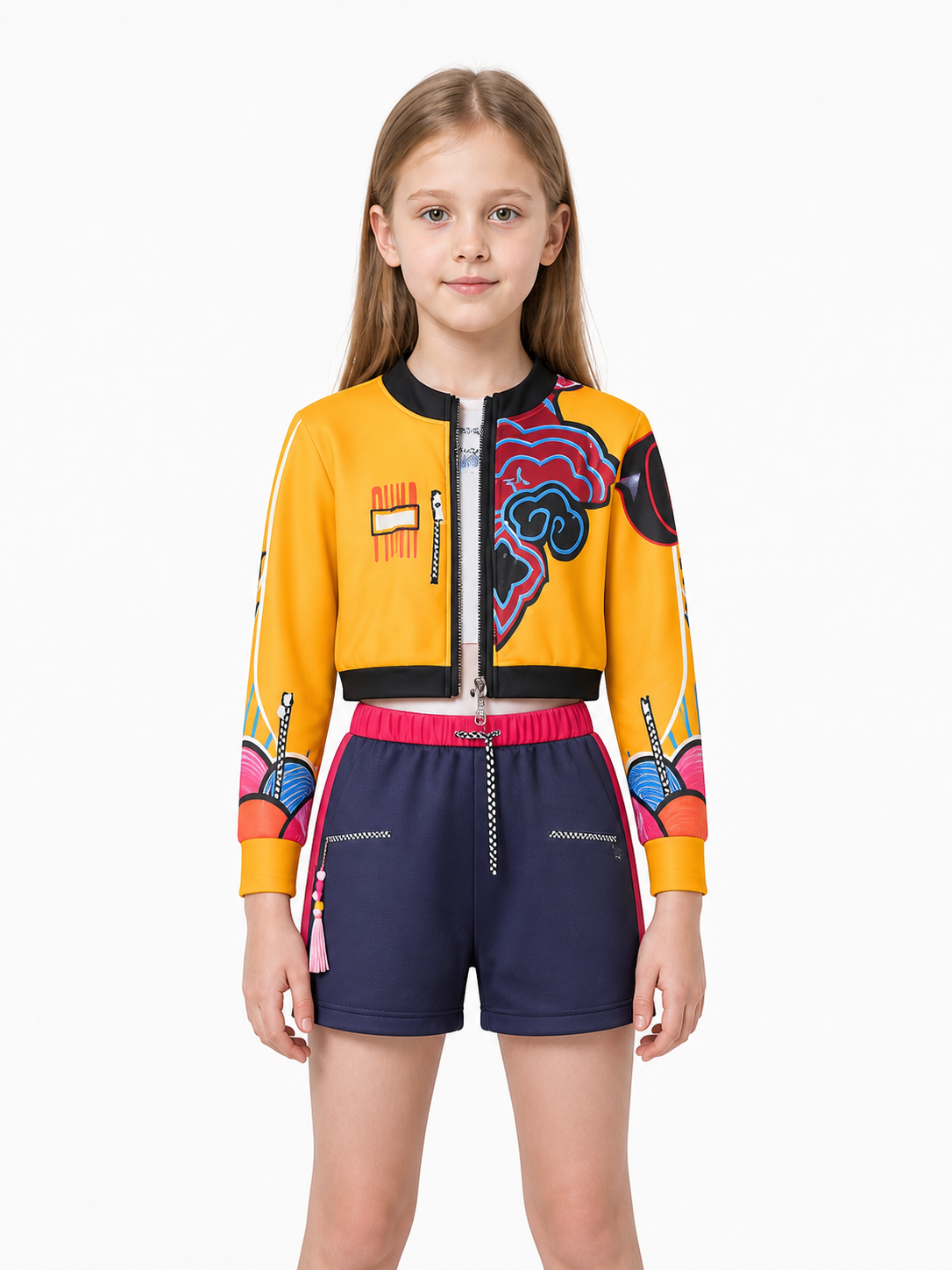 Stage Costume: Jacket and Shorts with Multicolor Print Costumes detail 3