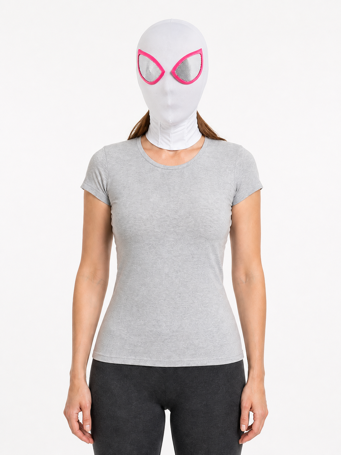Spider-Gwen Mask with Pink Eye Trim Costume Masks detail 3