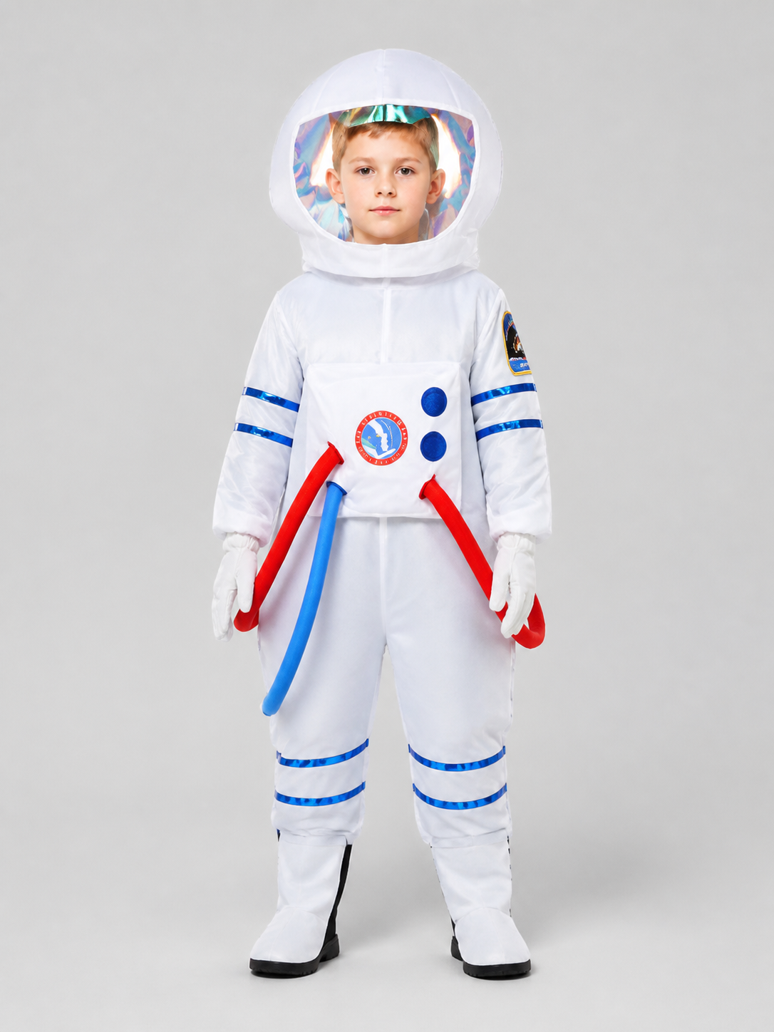 One-Piece Astronaut Costume with Clear Visor, White Costumes detail 3