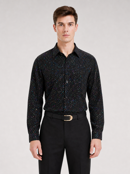 Retro 1970s Disco Costume with Shirt and Pants