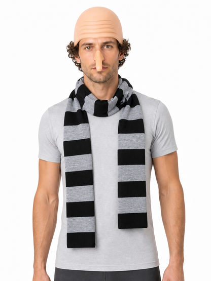 Gru Costume Accessory Set: Bald Cap, Scarf, Nose Costume Headwear detail 3