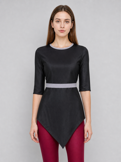 Amity Cosplay Costume: Black Top and Burgundy Bottom