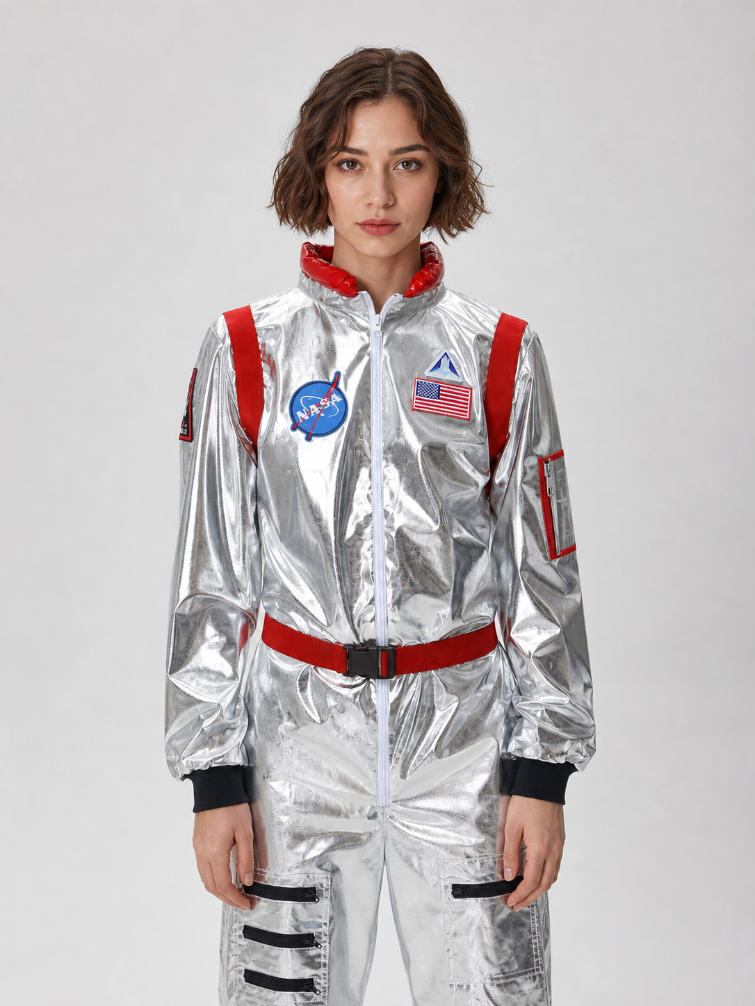 Silver Astronaut Spacesuit Costume for Cosplay
