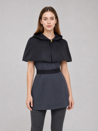 Amity Cosplay Dress with Hood and Wide Belt