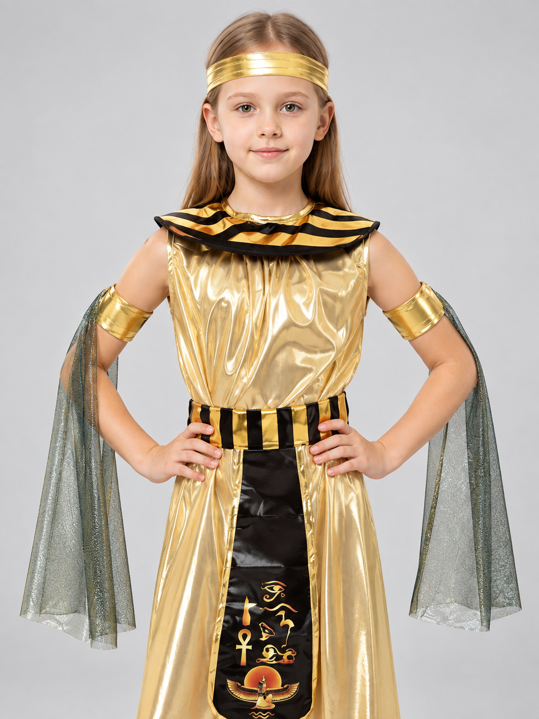 Ancient Egyptian style carnival costume, gold