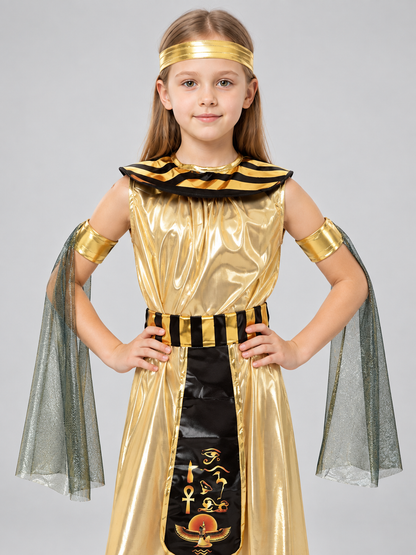 Ancient Egyptian style carnival costume, gold